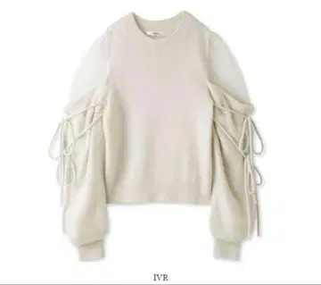 SNIDEL 시스루 숄더 니트탑