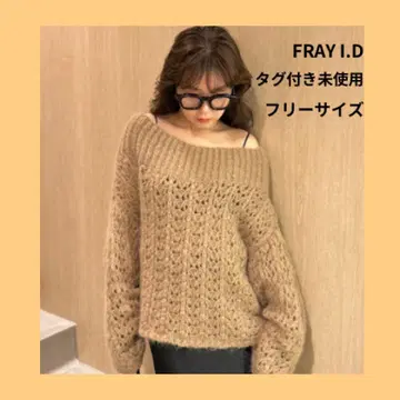 [ 택 포함 ] LILY BROWN 시스루 니트 베이지