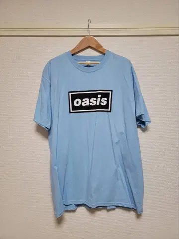 [ 새상품 ] Oasis 로고 프린트 T셔츠 XL 스카이블루