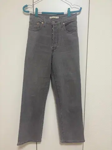 RIBCAGE 스트레이트 청바지 그레이 사이즈 25