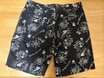 해양 테마 블랙 숏팬츠