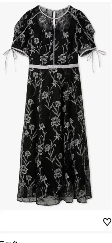 Lily Brown 꽃무늬 자수 드레스 블랙 LWF0254199