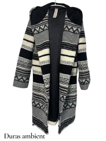 후드 부착 울 코트