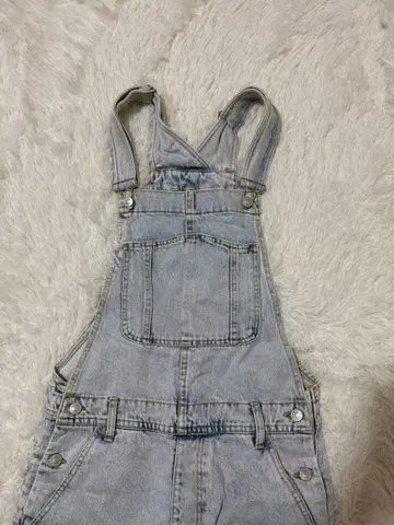 Bershka 데미지 가공 데님 오버롤