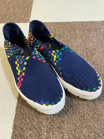 Gomu56 스니커즈 슬립온 다크 네이비 통굽 LL 사이즈