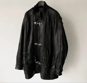 가격 인하 가능 80s 파이어맨 블랙 가죽 자켓