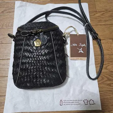 Ain Soph 뜨개질 가죽 숄더백