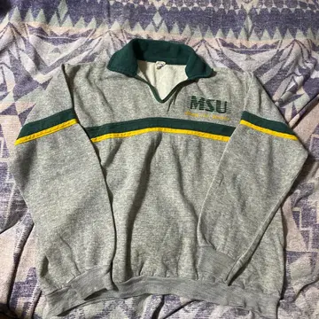 빈티지 챔피온 바터 MSU 카라 부착 맨투맨