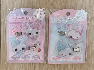 모자 꽁지 드롭 앞머리 클립 캔디 트윈즈 쿠리아 2개