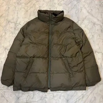 다운 자켓 올리브 그린 다크 브라운 리버서블