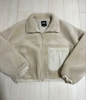 ZARA 베이지 플리스 자켓