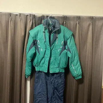 80s 스키웨어 자켓 상하의 세트