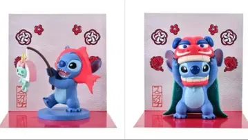 스티치 마스코트 사자춤 스크램프 피규어 디즈니 스토어