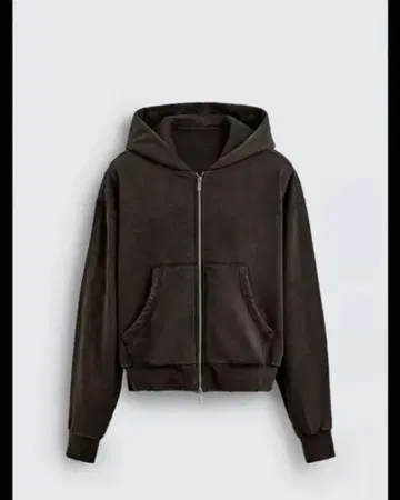 즉완품 ZARA 지퍼 후드티 크롭 핏 후디