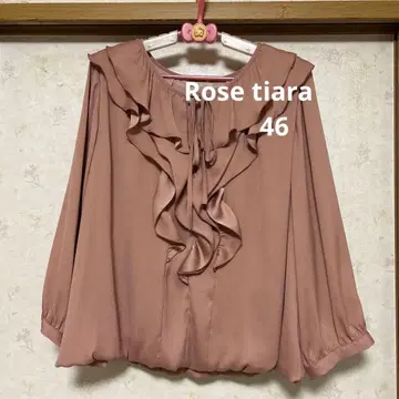 로즈 티아라 프릴 긴팔 블라우스