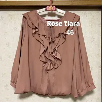 로즈 티아라 프릴 긴팔 블라우스