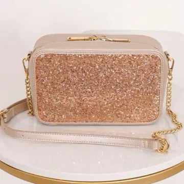 [ 컨디션 최상 ] DIANA 글리터 숄더백 골드 라메