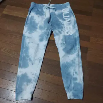 릴랙스 팬츠 파랑과 화이트 타이 다이