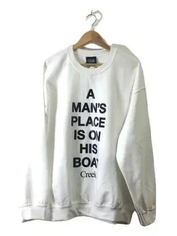 Creek 프린트 맨투맨 화이트 L