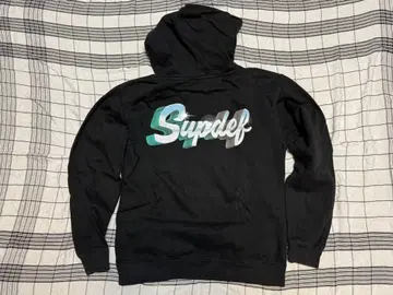 Supdef 블랙 후드티 S