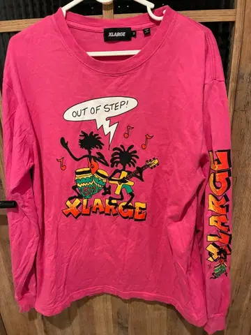 XLARGE 핑크 긴팔 티셔츠 M