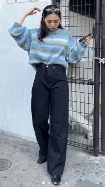 Ungrid 새상품급 그라데이션 숏 니트