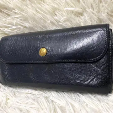 [ 고품질 ] 일비종떼 장지갑 플랩 골드 버튼 블랙