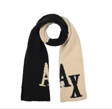 Armani Exchange 로고 울 블렌드 리버서블 머플러