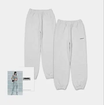 르세라핌 멜랑주 그레이 스웨트 팬츠 바지