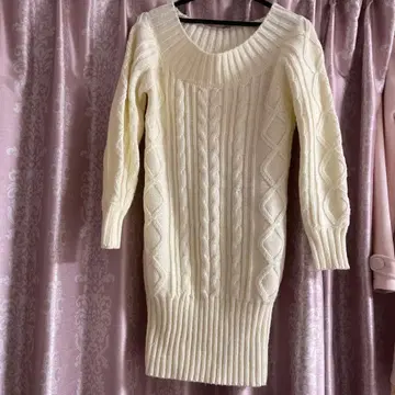 [화요일까지] 여성용 세실 맥비 니트 원피스 긴팔 미니 M