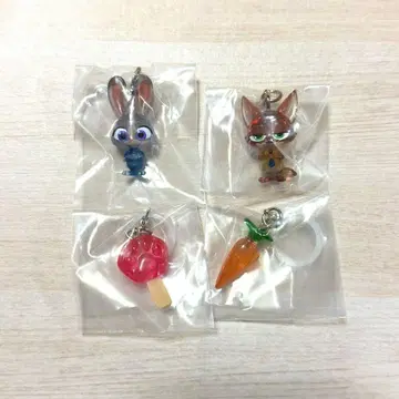 주토피아 메지루시 액세서리 4개 세트 닉 주디