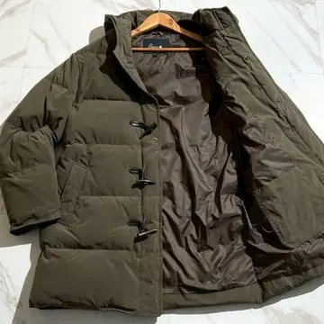 [ 컨디션 최상 / M ] 파파스 다운 자켓 코트 스트레치 카키