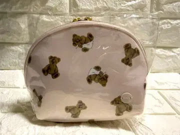 젤라또피케 랜드리 베어 패턴 파우치 핑크