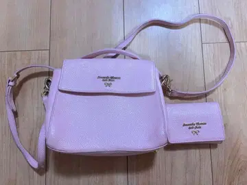 핑크 숄더백 합성 피혁 소품함 포함