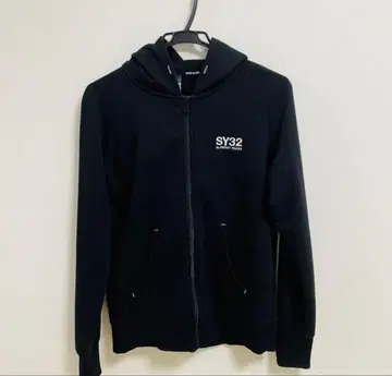 SY32 풀 집업 후드티 블랙 가슴 너비 52cm L 사이즈