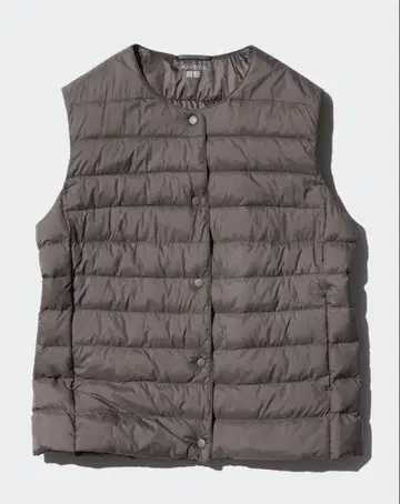 UNIQLO 퍼프테크 컴팩트 베스트 M 브라운