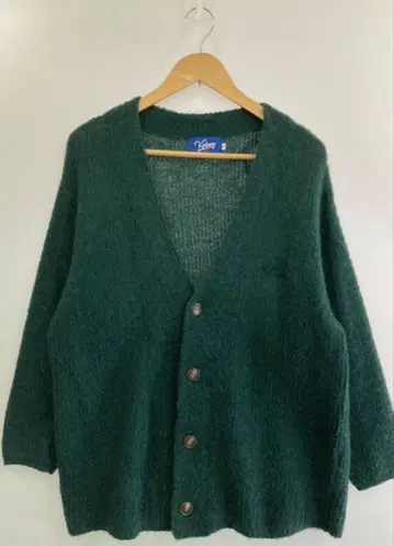 보즈 모헤어 가디건 keboz 그린 L 사이즈 와이드 소매