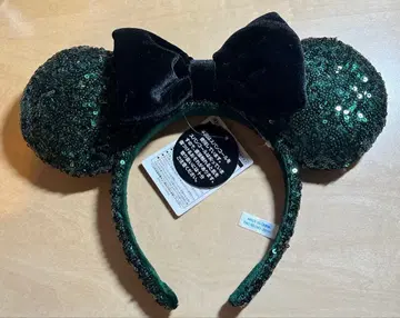 디즈니 머리띠 스팽글 그린