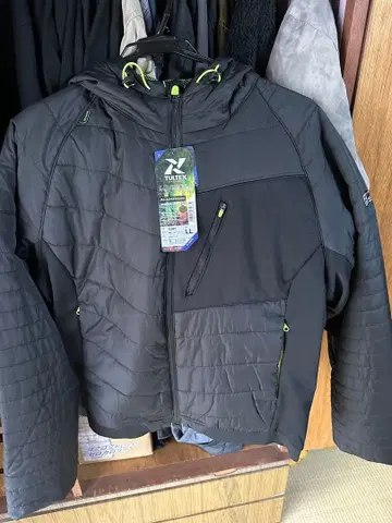 TULTEX 후드 부착 자켓 블랙/그린 LL 사이즈 발수