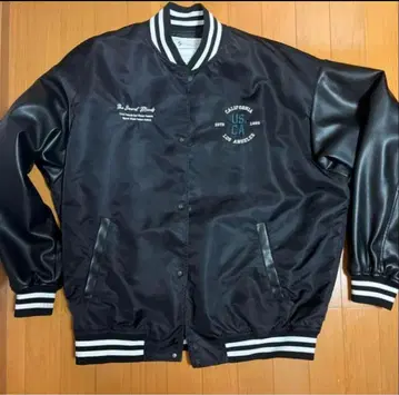 바시티 자켓 블랙 M 충전솜 아우터 블루종 스트릿