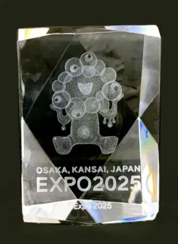 미야쿠미야쿠 광학 유리 3D 페이퍼 웨이트 미사용 새상품 간사이 만박