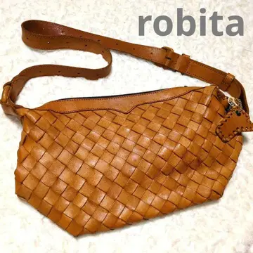 [선착순] robita 가죽 뜨개질 숄더백 카멜