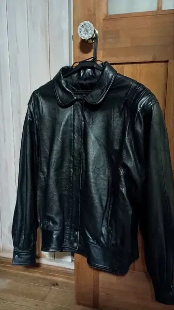 가죽 자켓 가죽 블루종 짧은 기장 Vintage