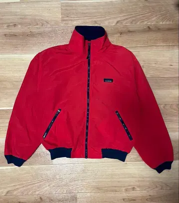L.L.Bean 나일론 쉘 자켓 빨간색/네이비 플리스 usa제