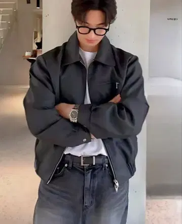 모던 클래식 가죽 자켓 ness