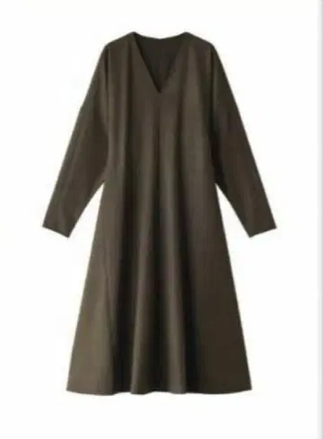 스터링 루어 밀드 울 쉐이프 원피스 울 브라운