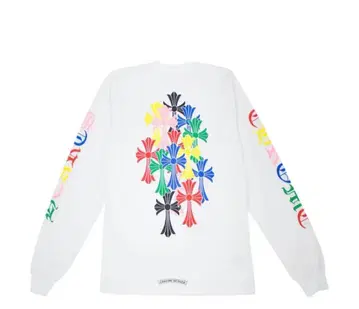 컬러풀 플라워 프린트 긴팔 티셔츠