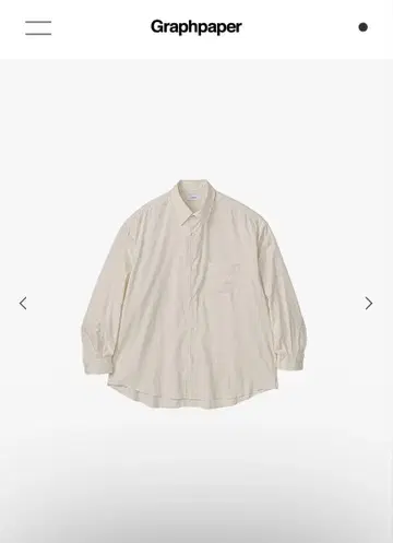 Graphpaper 오버 사이즈 셔츠 사이즈 1
