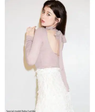 SNIDEL 백 오픈 시어 니트 풀오버