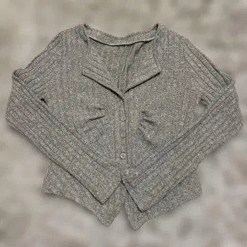 그레이 니트 가디건 버튼 포함